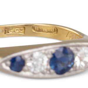 Antique Sapphire & Diamond Ring