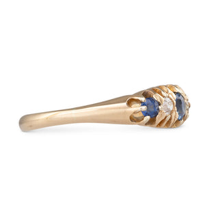 Antique Sapphire and Diamond Ring