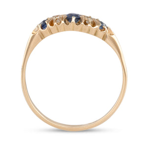 Antique Sapphire and Diamond Ring