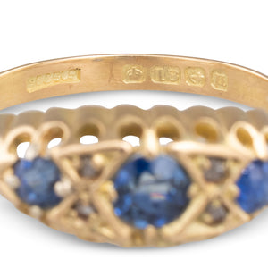 Antique Sapphire & Diamond Ring