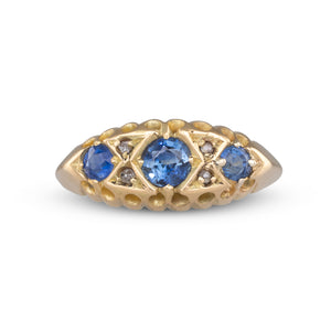 Antique Sapphire & Diamond Ring