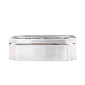 Trinket Box with Basket of Flowers