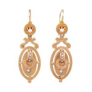 French Antique Gold Earrings