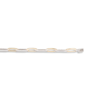 Diamond Paperclip Bracelet