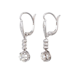 Antique Diamond Drop Earrings