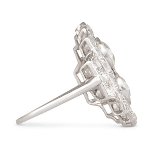 Art Deco Diamond Plaque Ring