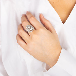 Art Deco Diamond Plaque Ring
