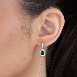 Emerald Cluster Earrings