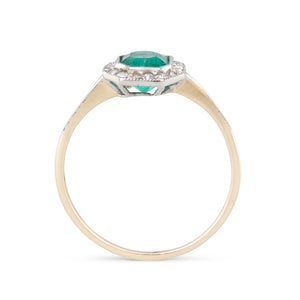Antique Emerald Cluster Ring