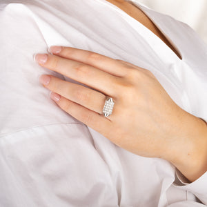 Platinum Art Deco Style Ring