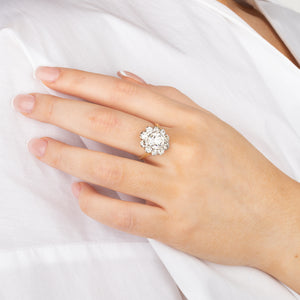Old Cut Diamond Cluster Ring