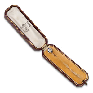 Old Cut Diamond Enamelled Stick Pin