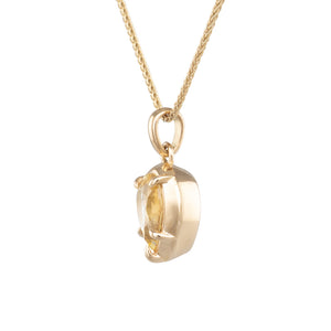 Pear cut Yellow Sapphire Pendant