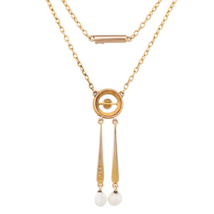 Seed Pearl Drop Pendant