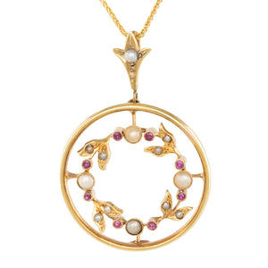 Antique Pendant with Pearls