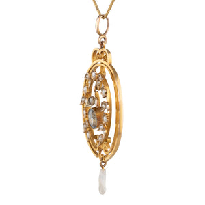 Antique Pendant with Pearls