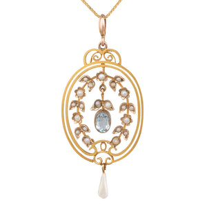 Antique Pendant with Pearls