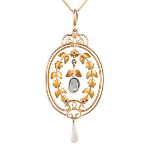 Antique Pendant with Pearls