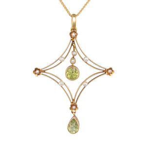 Antique Pendant with Peridot