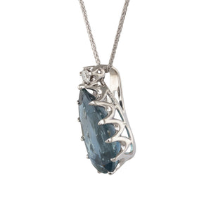 Pear Cut Aquamarine Pendant