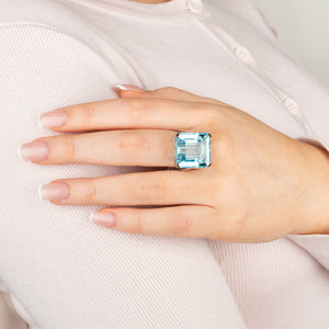 24.26ct Aquamarine Cocktail Ring