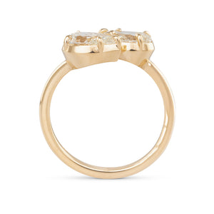 Pear cut Diamond Toi et Moi Ring