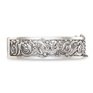French Silver Ajoure Bangle