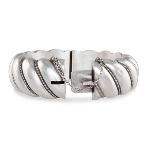 French Silver Bangle