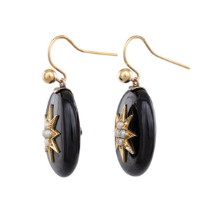 Antique Onyx Earrings