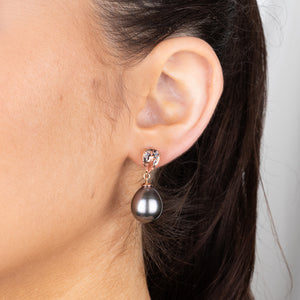 Tahitian Pearl & Morganite Earrings