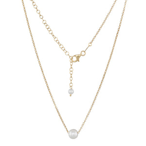 Gold Plated Single Freshwater Chain