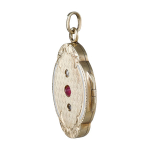 Antique Locket with Ruby