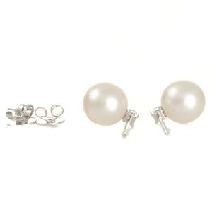 Akoya Pearl & Diamond Stud Earrings