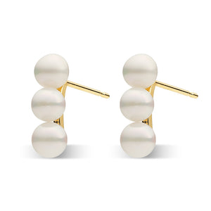 Triple Japanese Akoya Pearl Studs