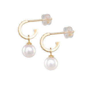 Akoya Pearl & Diamond Earrings