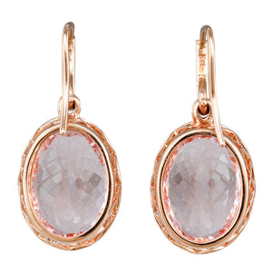 Morganite & Diamond Earrings