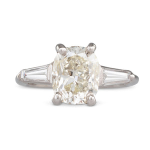 A 2.10ct Cushion Cut Diamond Ring