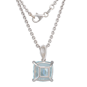 Aquamarine & Diamond Pendant