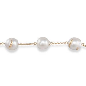 Scattered White South Sea Bracelet