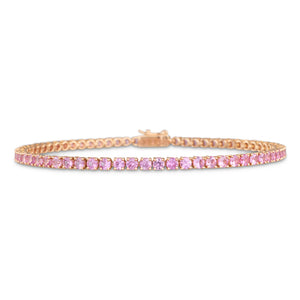 Pink Sapphire Tennis Bracelet