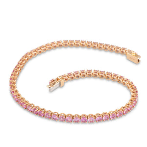 Pink Sapphire Tennis Bracelet