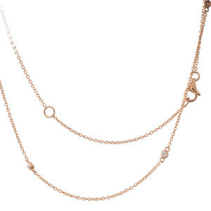 Rose Gold Diamond Chain 50cm