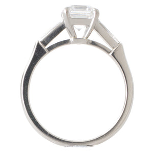 A 1.50ct Emerald Cut Diamond Ring