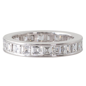 Carre Cut Eternity Diamond Band
