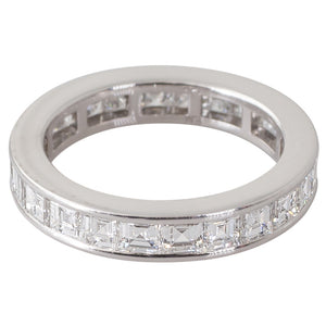 Carre Cut Eternity Diamond Band