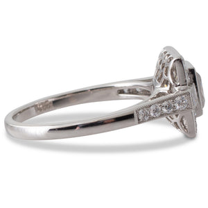 Square Diamond Cluster Ring