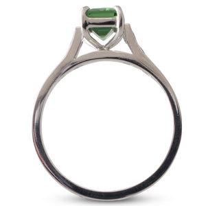 Tsavorite Garnet and Diamond Ring