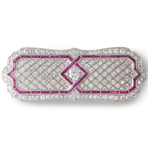 Ruby and Diamond Brooch