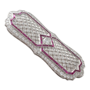 Ruby and Diamond Brooch