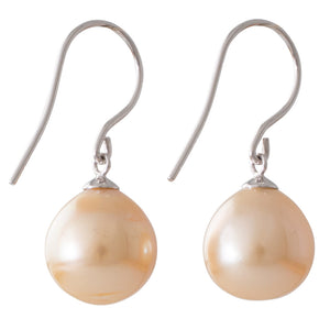 Gold South Sea Hook Earrings